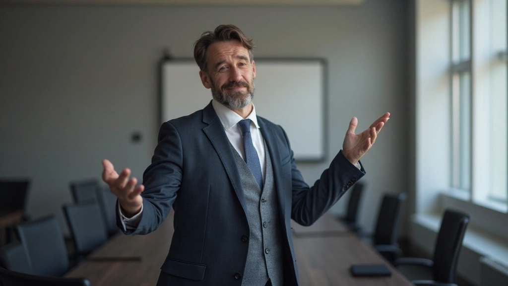 Osoba s otvoreným telesným jazykom počas profesionálnej komunikácie